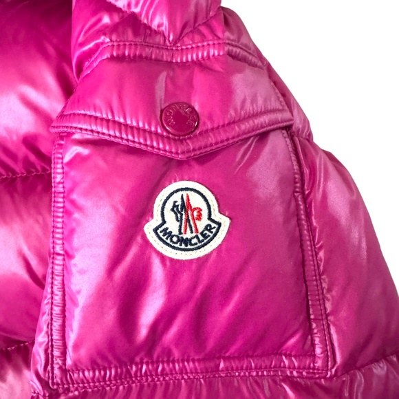 MONCLER FUSTET GIUBBOTTO Hooded Down Puffer Jacket Pink - Picture 5 of 12